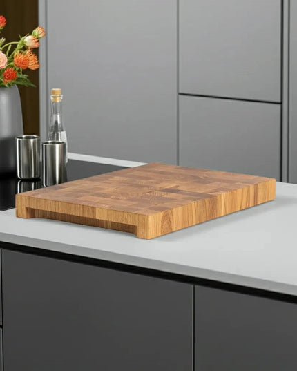 NXT Board Cutting Board Oak End Grain with Handle Grooves, 52.5 x 35 x 5.5 cm – Product View