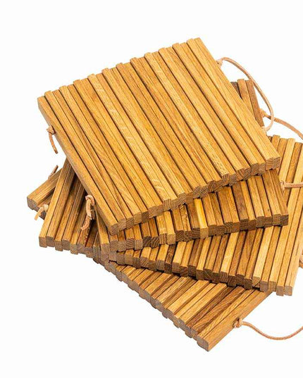 NXT Board Oak Wood Coaster - Stacked