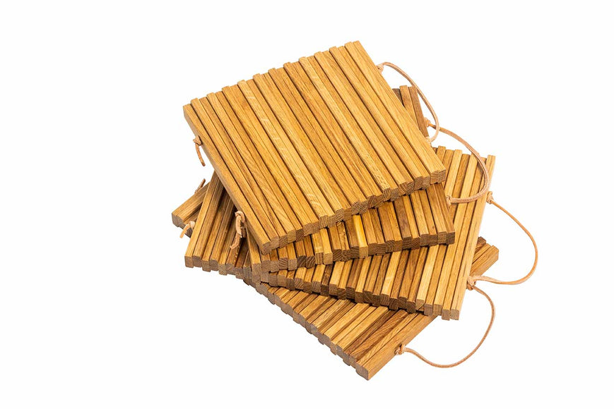 NXT Board Oak Wood Coaster - Stacked
