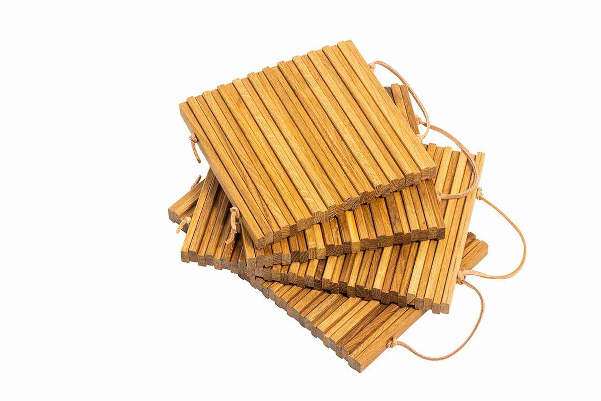 NXT Board Oak Wood Coaster - Stacked