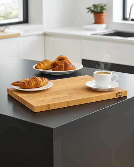 NXT Board Breakfast Board made of smoked oak end grain Handmade - Stylish