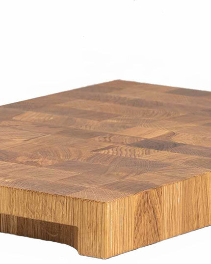 NXT Board Cutting Board Oak End Grain with Handle Grooves, 52.5 x 35 x 5.5 cm – Side View