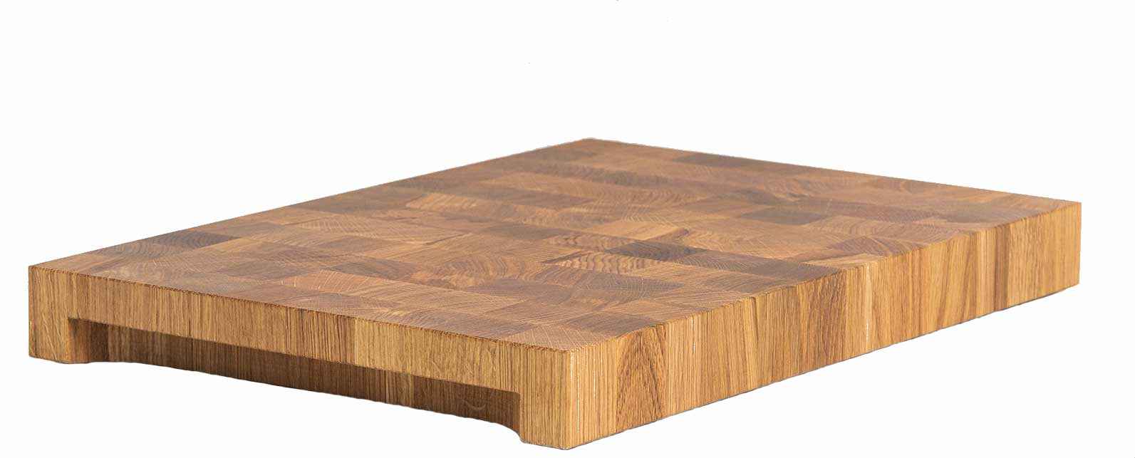 NXT Board Cutting Board Oak End Grain with Handle Grooves, 52.5 x 35 x 5.5 cm – Side View