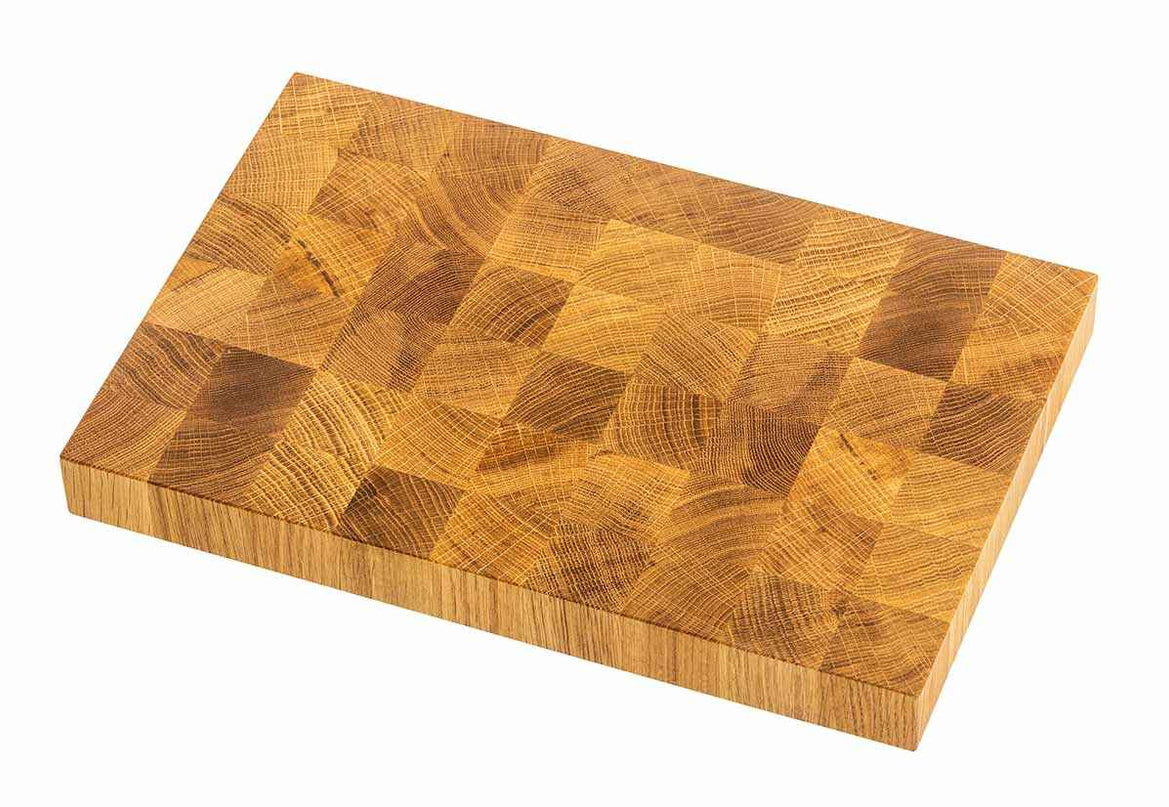 NXT Board Cutting Board Oak "S" End Grain 38 x 25.5 x 4.5 cm – Angled View