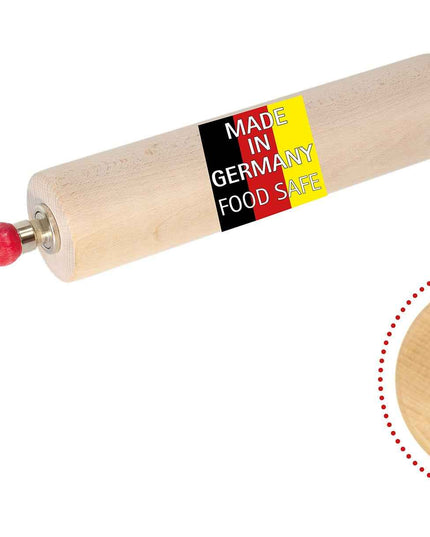 NXT Board Rolling Pin/Professional Dough Roller with Ball Bearing – Front View