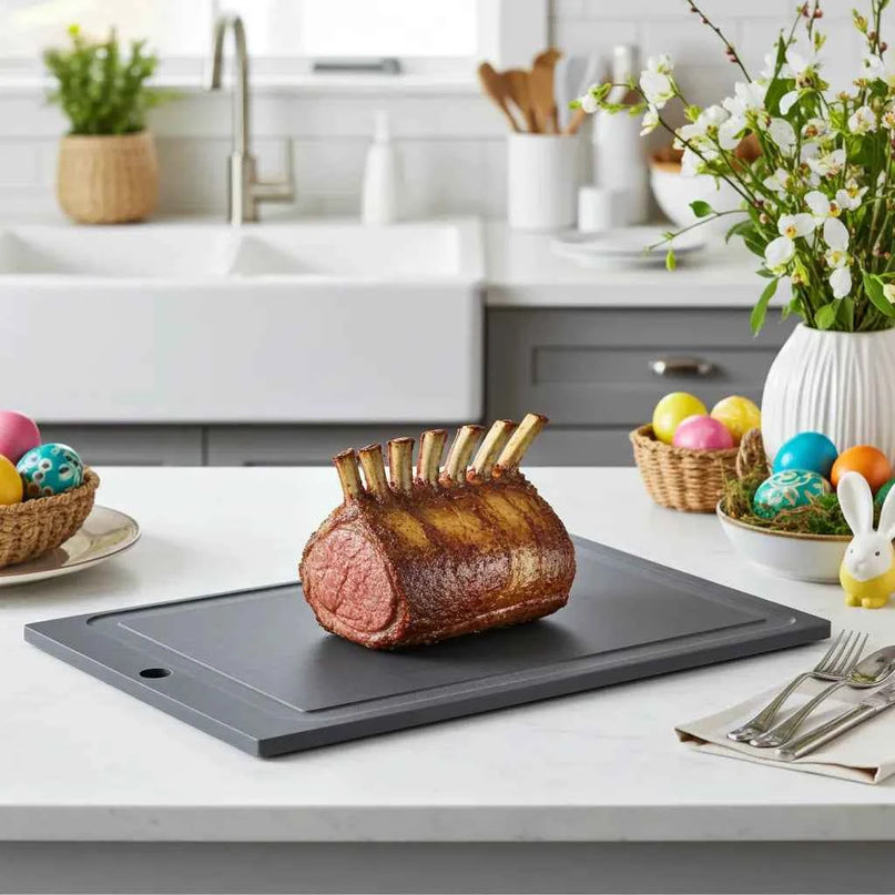 NXT Board Cutting Board black with juice groove – Detail view