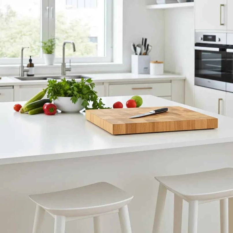 NXT Board Cutting Board Oak "S" End Grain 38 x 25.5 x 4.5 cm – Product View